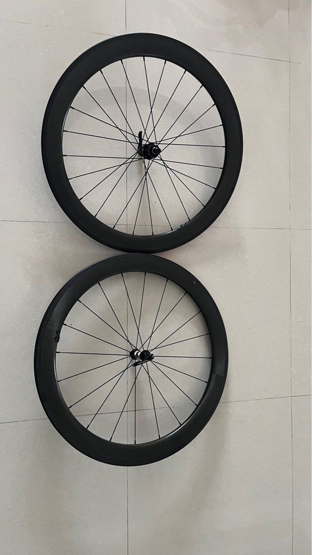 60mm rim brake carbon wheelset with dt swiss 350 hub., Sports Equipment ...