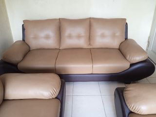 ⭐⭐⭐ DI JUAL SOFA KURSI TAMU ✅ 3+2+1+ MEJA TAMU MARMER IMPORT 🔴 BAHAN KULIT, BUSA TEBAL, PAKE SPRING/PER 👍 😀 | SAHABAT PERABOT BEKAS MEDAN ☎️ 081269267783