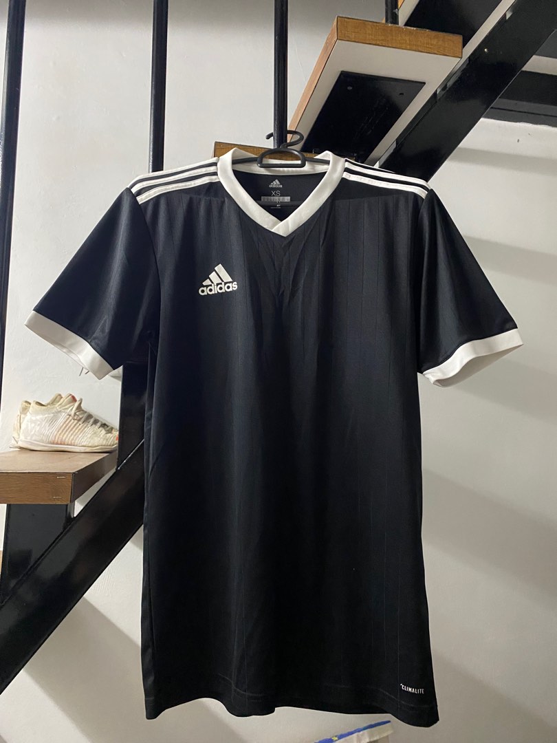 Adidas Black Jersey, Men's Fashion, Activewear on Carousell