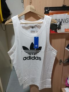 Adidas Originals Trefoil Classic Logo Tank White Black White Black Three Leaf Logo Vest62975777314307110