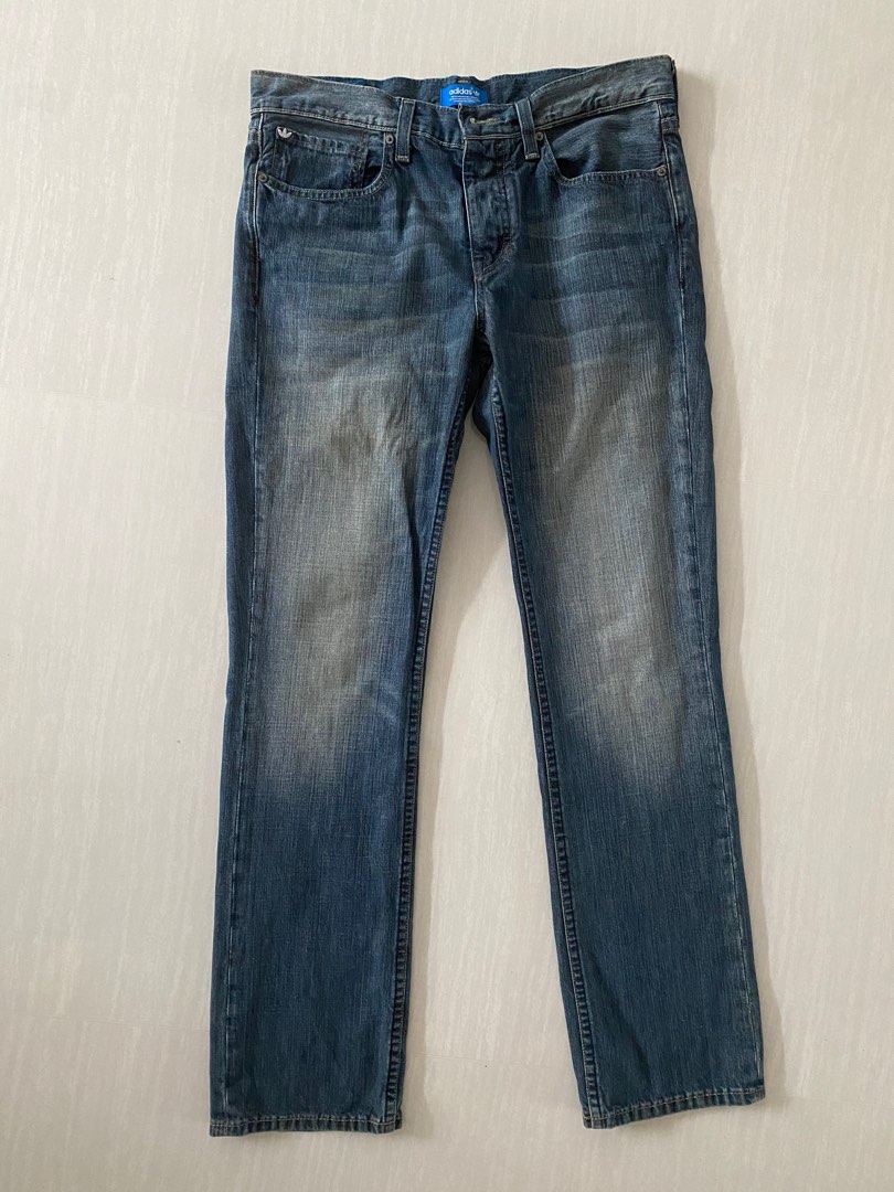 adidas originals vintage relaxed fit button fly jeans Men s