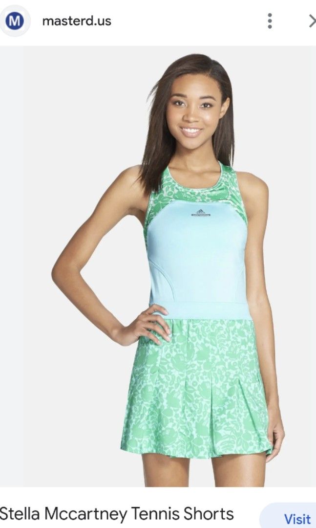 Adidas Stella Mccartney Tennis dress - Sky blue mint, Women's Fashion,  Activewear on Carousell