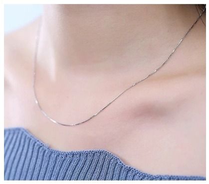 Girls top chain silver