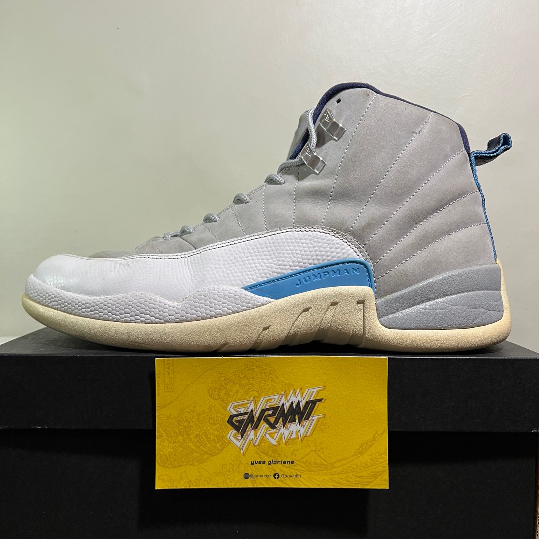 Air Jordan 12 Retro Grey University Blue Men s Fashion