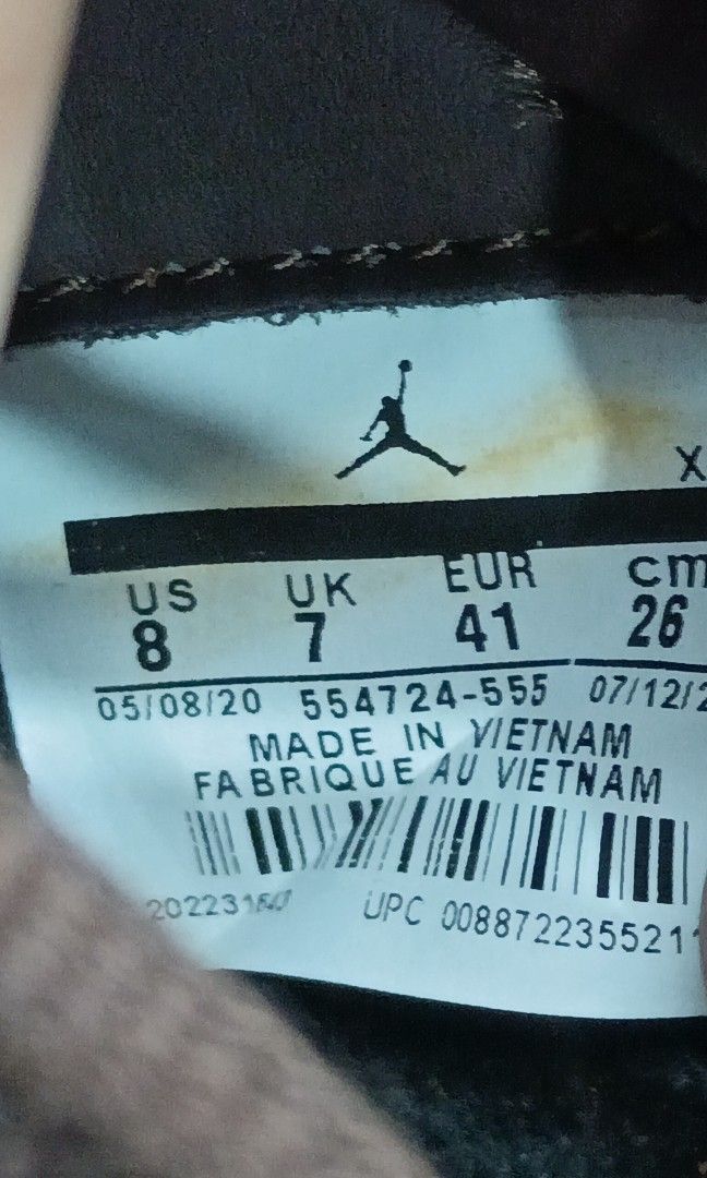 Air Jordan 1 X LV High LV Louis Vuitton OFF WHITE Style: 554724