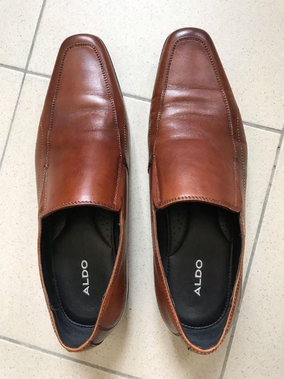 ALDO Edmondson slip on cognac brown leather shoes