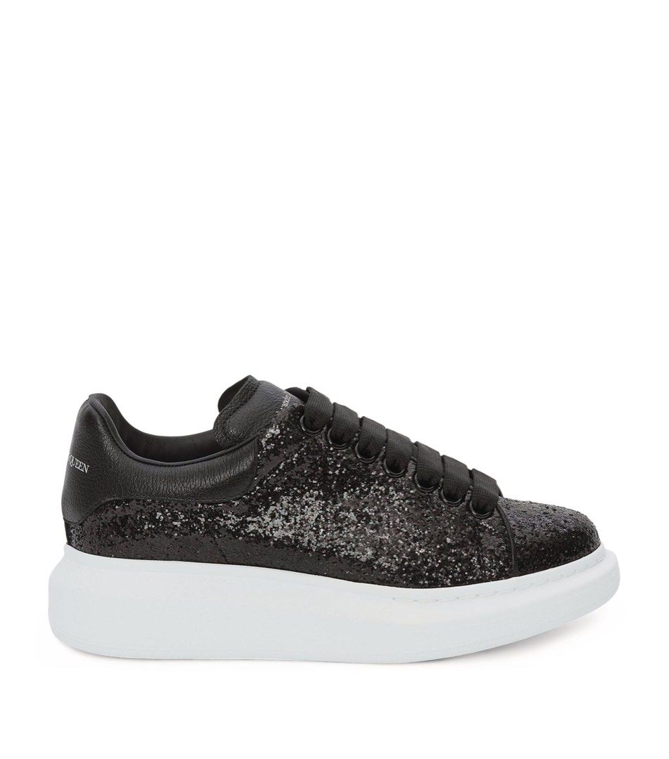 Alexander mcqueens black new arrivals glitter