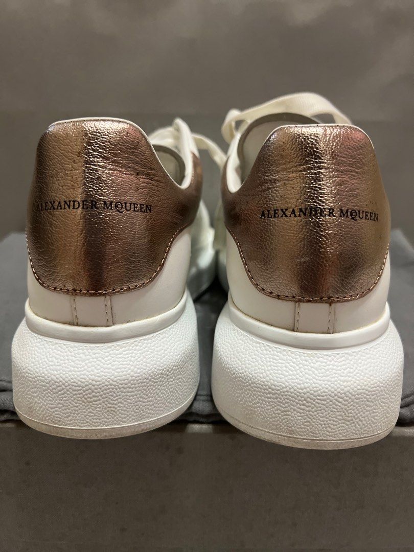 Alexander McQueen rose gold sneakers