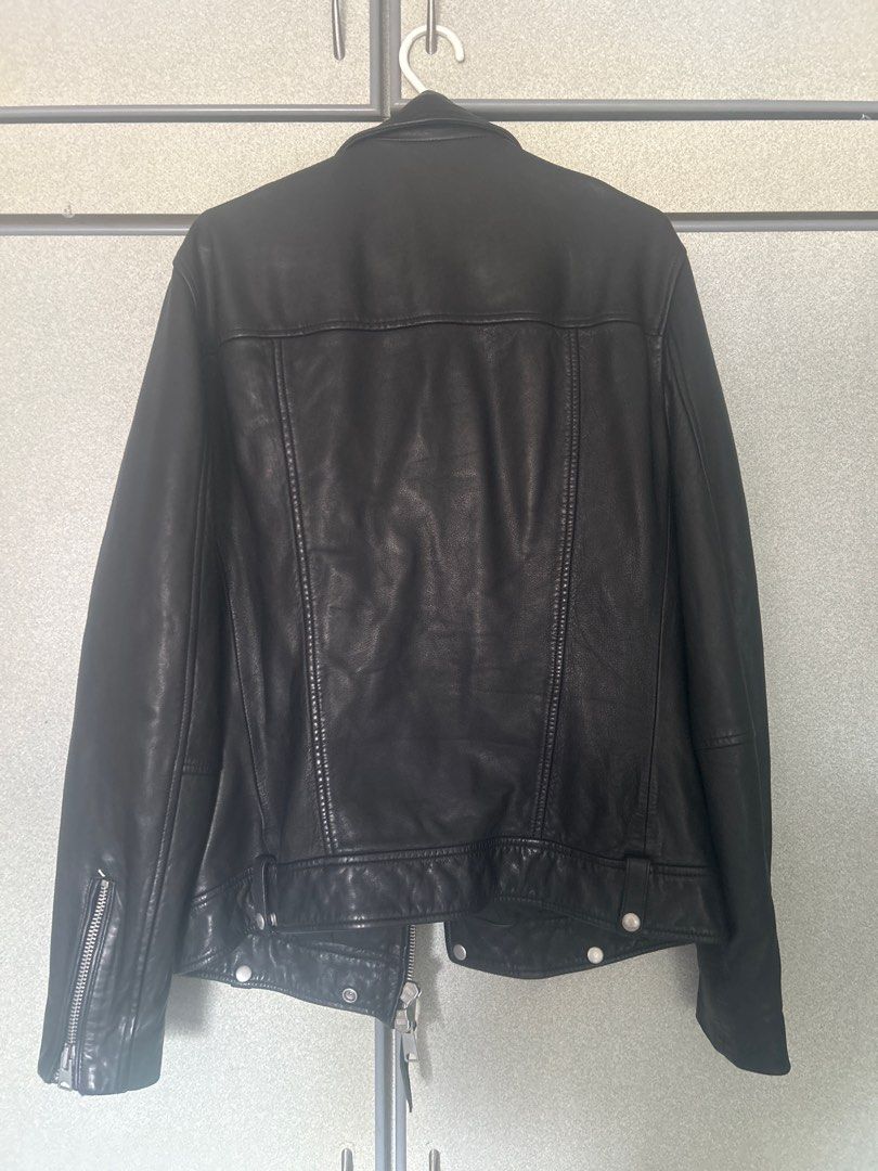 All saints discount leather sleeve coat