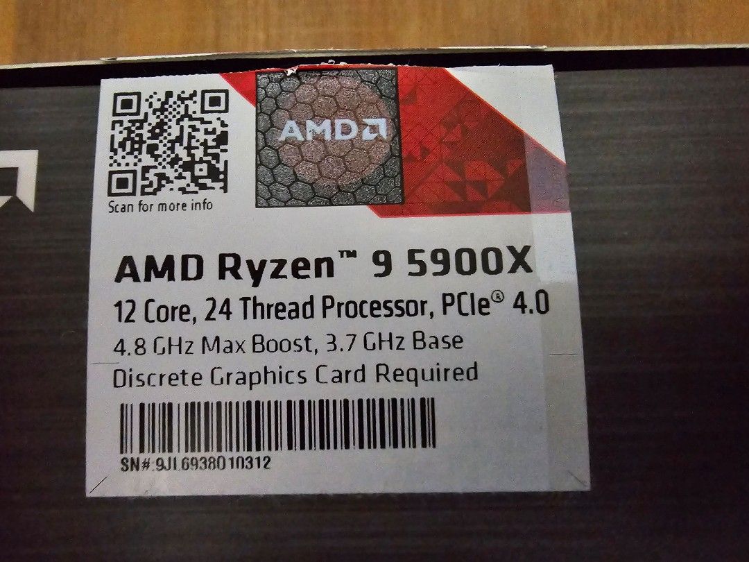 AMD Ryzen 9 5900X CPU, Computers & Tech, Parts & Accessories, Computer ...