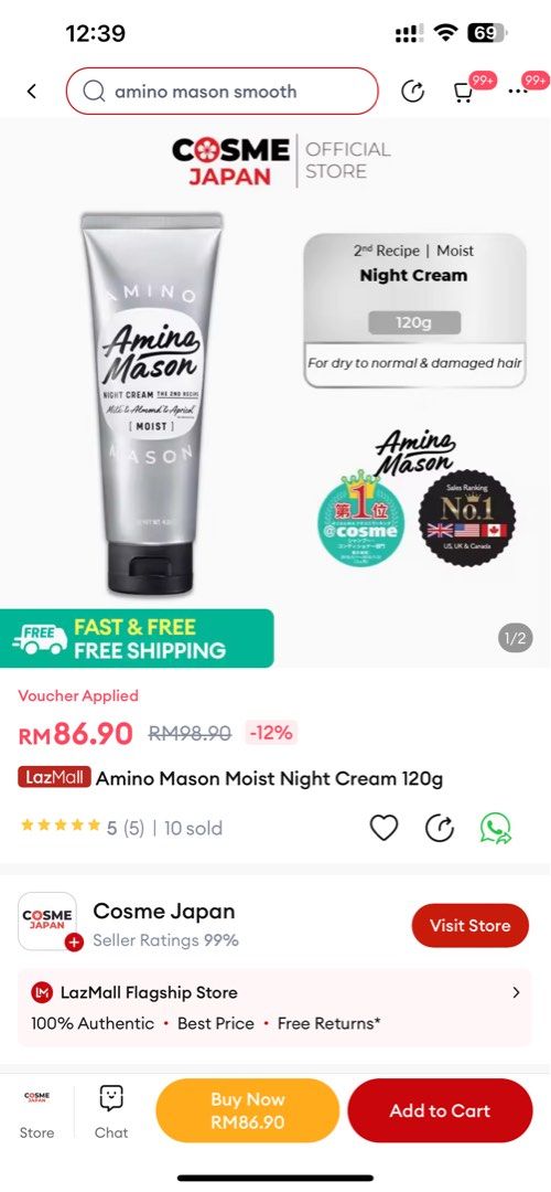 Amino mason treatment, Beauty & Personal Care, Hair on Carousell