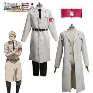 Attack On Titan Costume Marley Officer Uniform Cosplay Coat