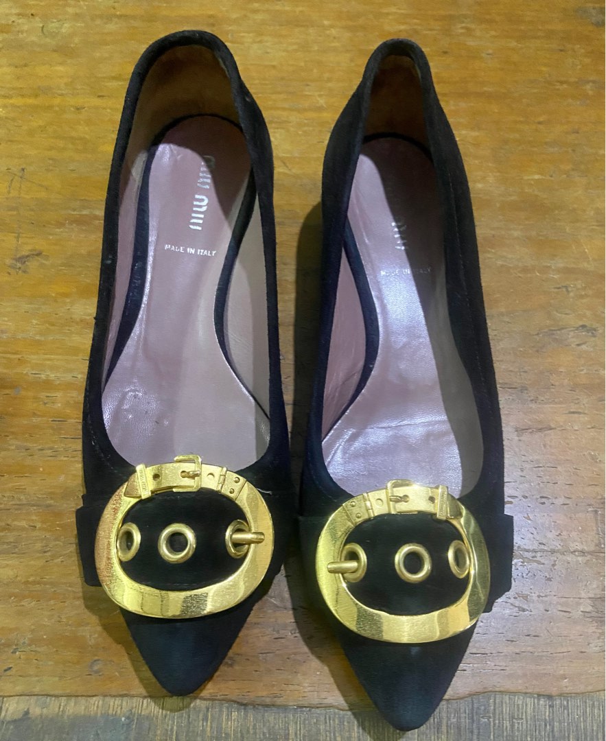 miu miu black heels