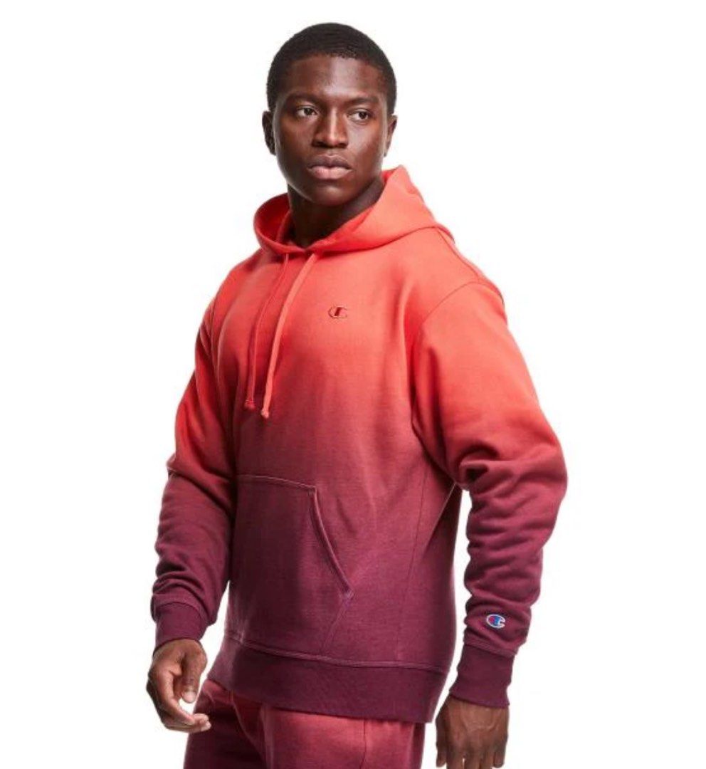 AUTHENTIC CHAMPION MEN SPECIALTY DYE FLEECE HOODIE DIP DYE