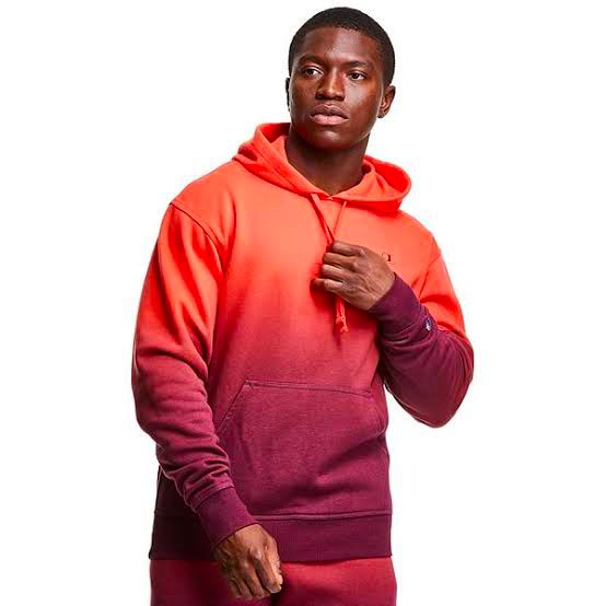 AUTHENTIC CHAMPION MEN SPECIALTY DYE FLEECE HOODIE DIP DYE