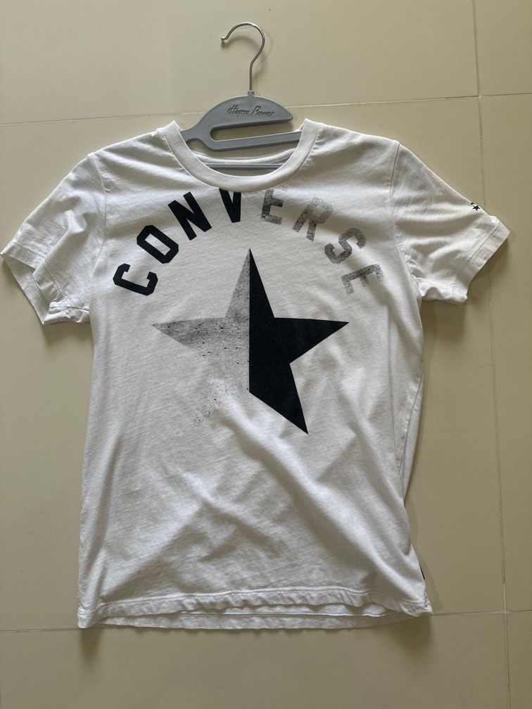 White converse clearance t shirt womens