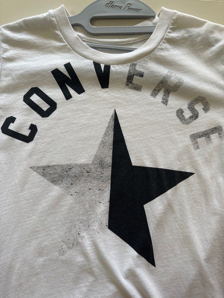 Converse t shirt womens on sale silver