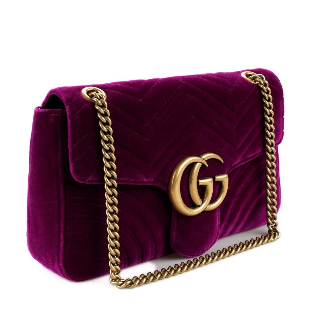 Gucci purple discount velvet bag