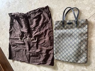 Gucci Navy Micro GG Monogram Carry On Duffle Bag 1118g32