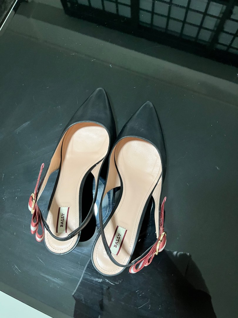 Bally Alice 55 Kitten Heels Red Sling Back