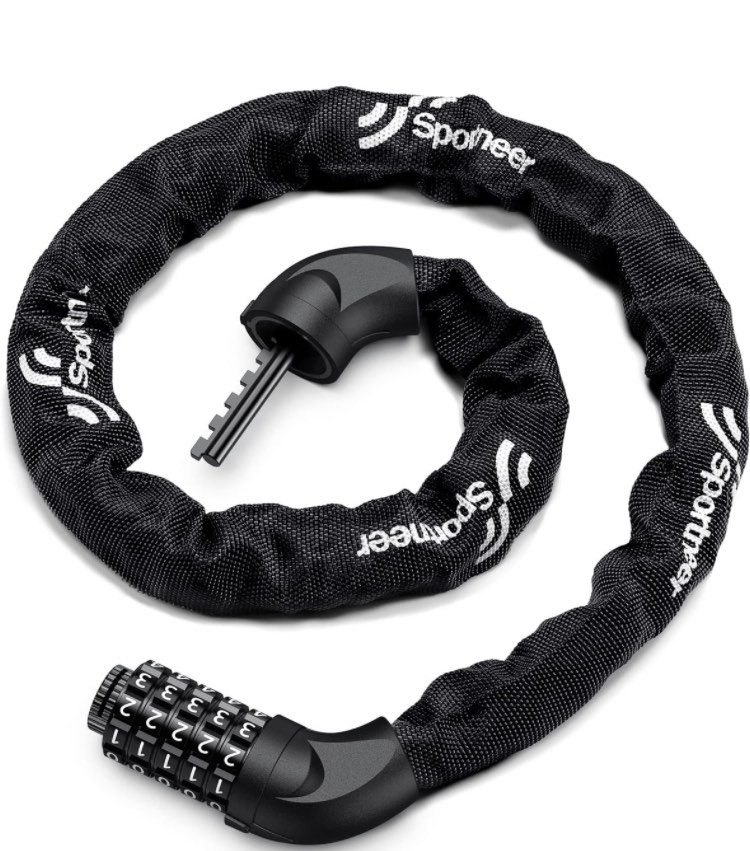 Sportneer Bicycle Lock Chain, Sports Equipment, Bicycles & Parts, Parts