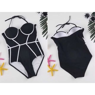 Black & white One piece swimsuit