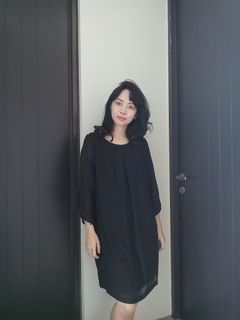 Black Midi dress brand minimal size M