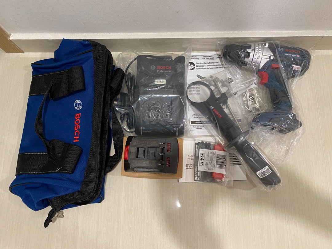 Bosch cordless drill battery and charger , Furniture & Home Living, Home Improvement