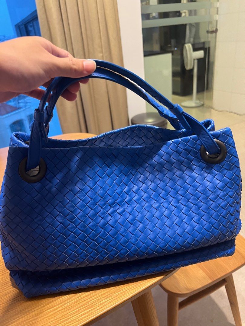Bottega Veneta Medium Royal Blue Garda Bag in Intrecciato Nappa Luxury Bags Wallets on Carousell