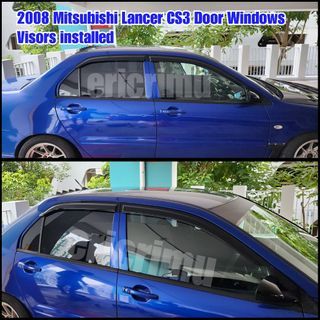 Brand new 2003-2017 Mitsubishi Lancer / Lancer Ex Door Window Visors