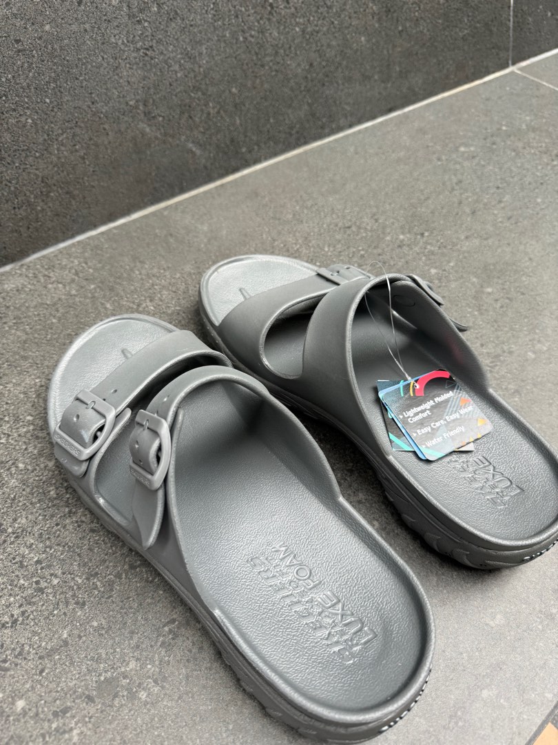 Red cheap tag sandals