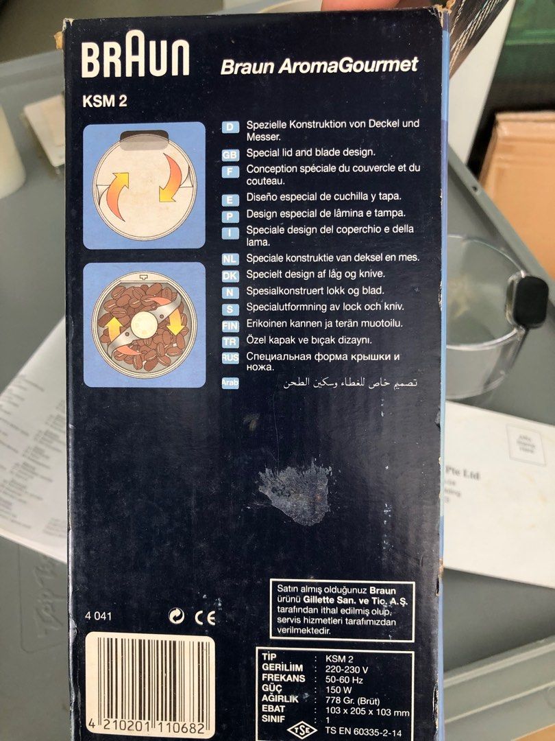 Braun KSM2 coffee grinder, TV & Home Appliances, Kitchen Appliances