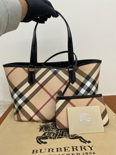 Burberry nova check tote discontinued cheap