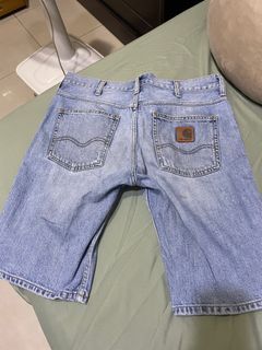 Carhartt 牛仔短褲 皮標 Logo