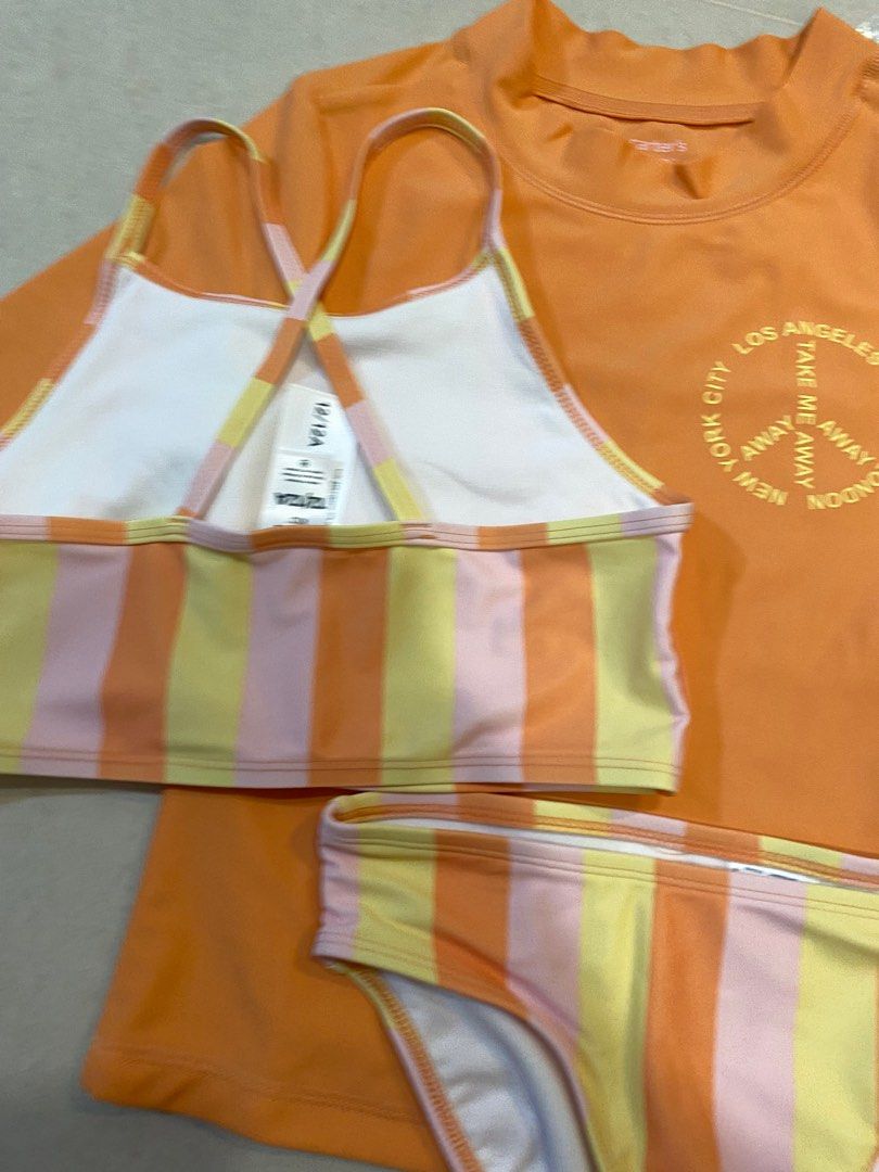 Carters Kid 3 piece Rashguard Swim Set size 12