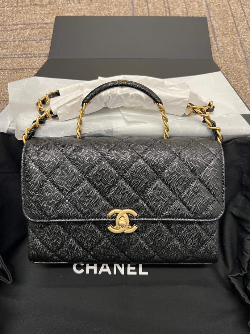 Chanel 23S Small Flap Bag With Top Handle (Full Set), Luxury, Bags