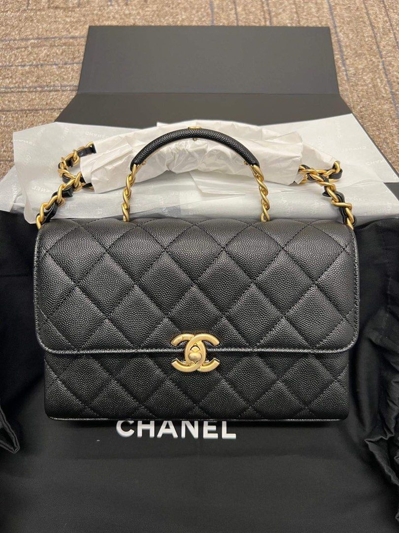 Chanel 23S Small Flap Bag With Top Handle (Full Set), Luxury, Bags