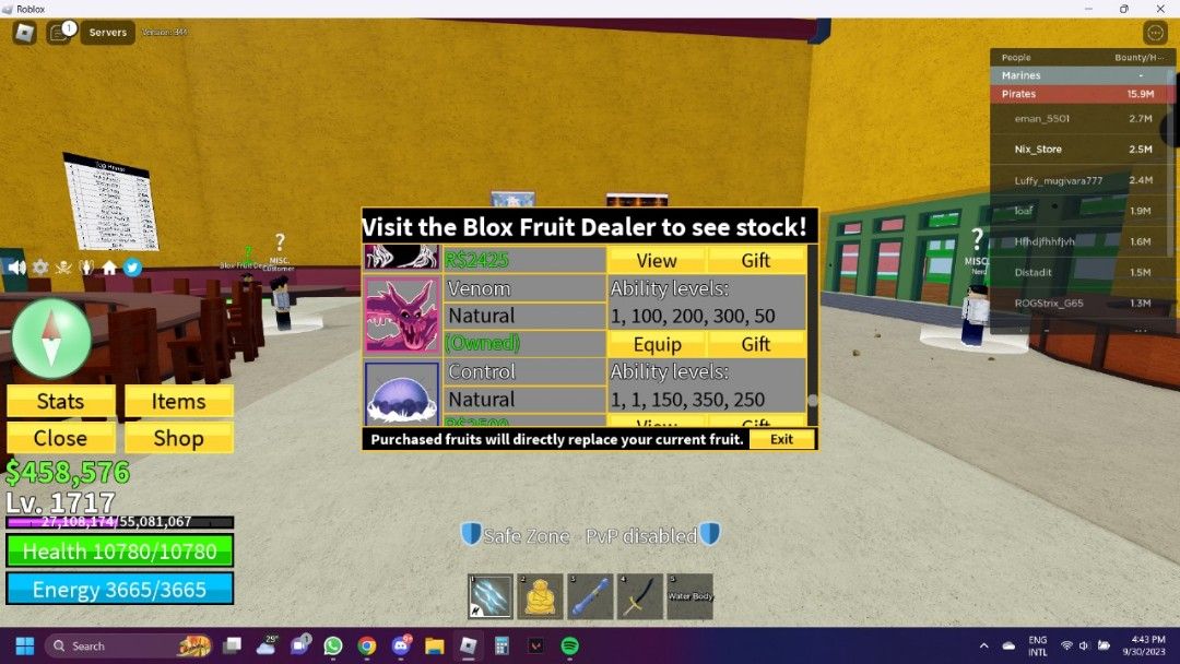 BEST VALUE! Roblox stacked account Blox fruits and bedwars , Video Gaming,  Video Games, Others on Carousell