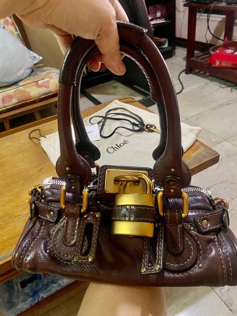 Chloe Paddington bag shoulder bag mini Boston bag brown – Full On