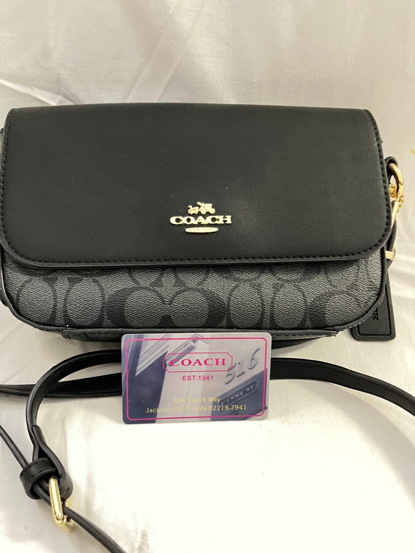 Coach black discount sling bag price
