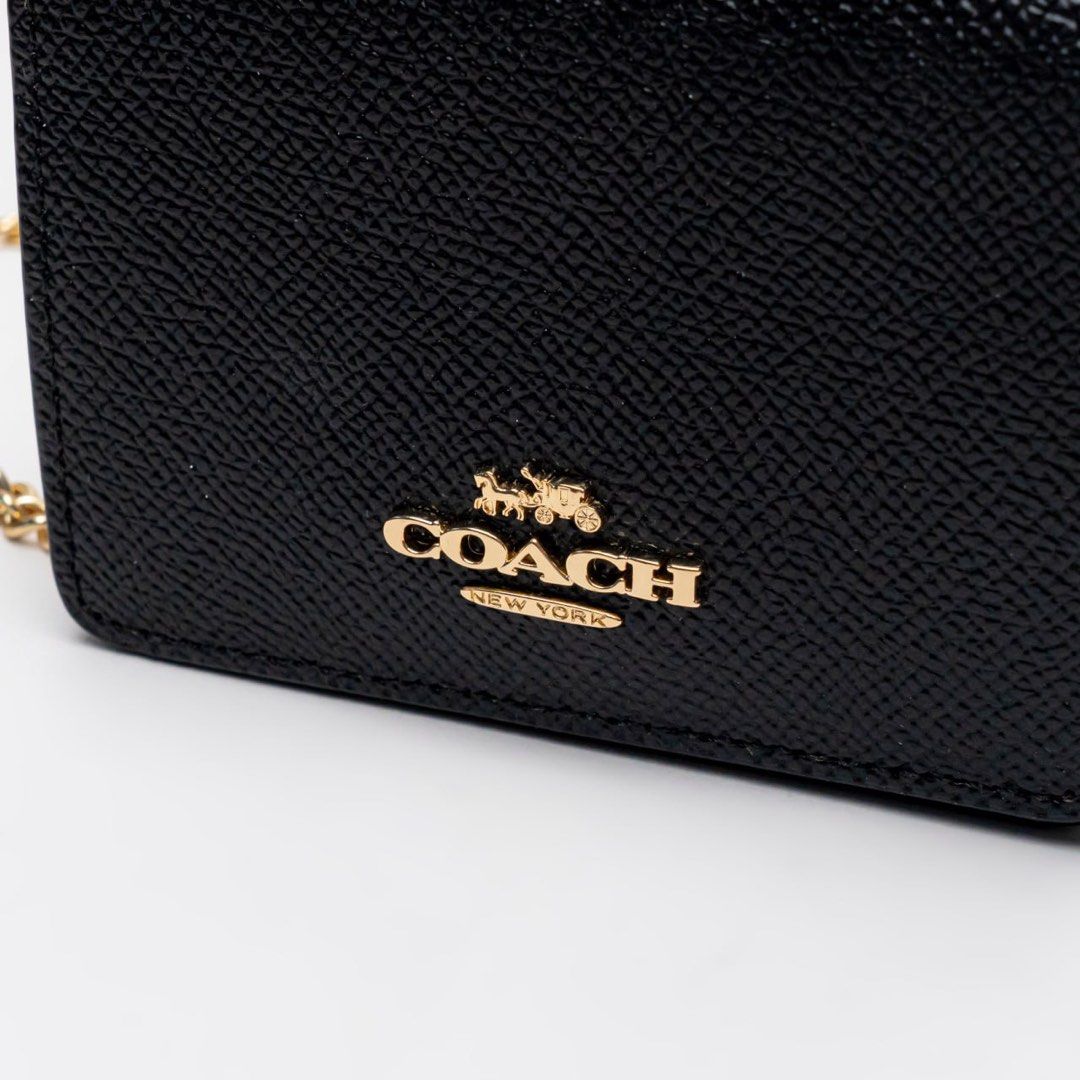 coach mini wallet on chain clutch wanita