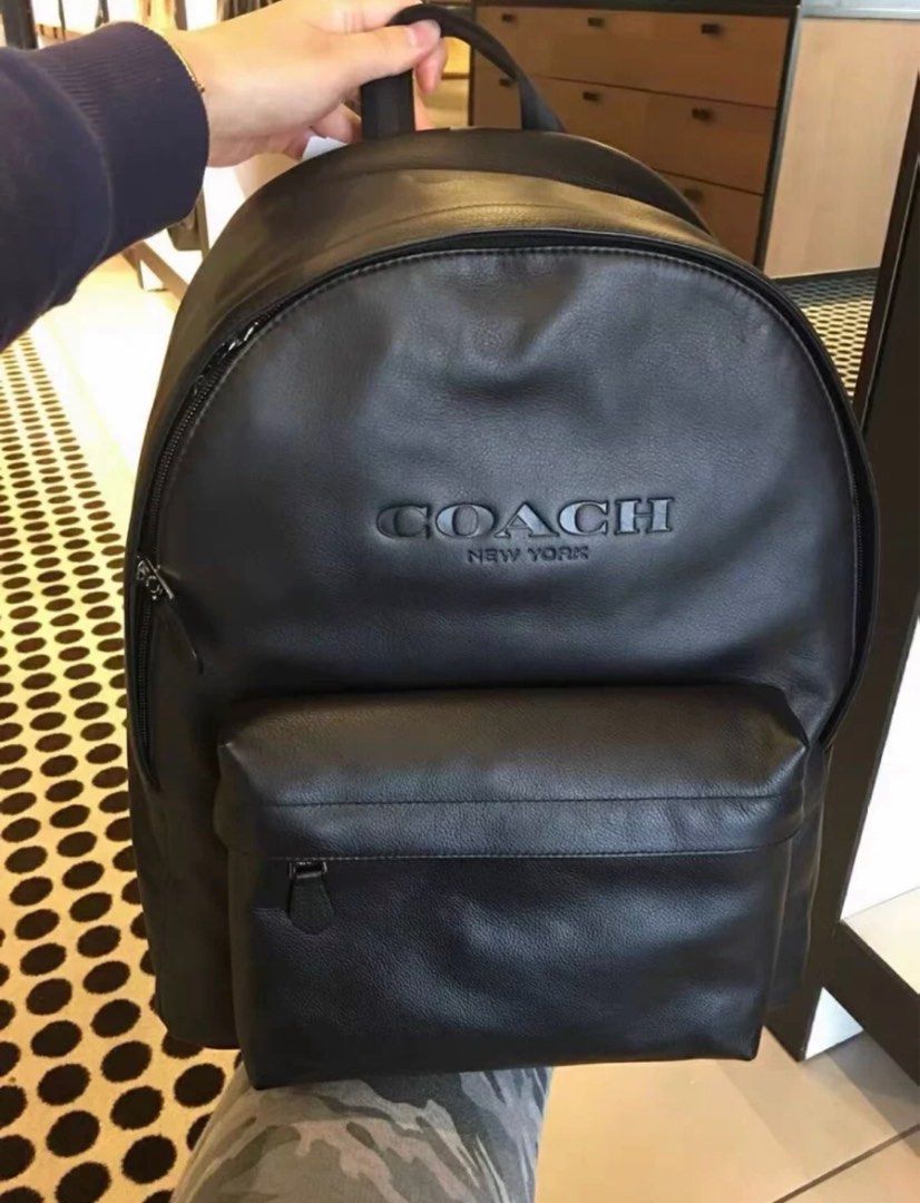 Coach pebble leather backpack shop