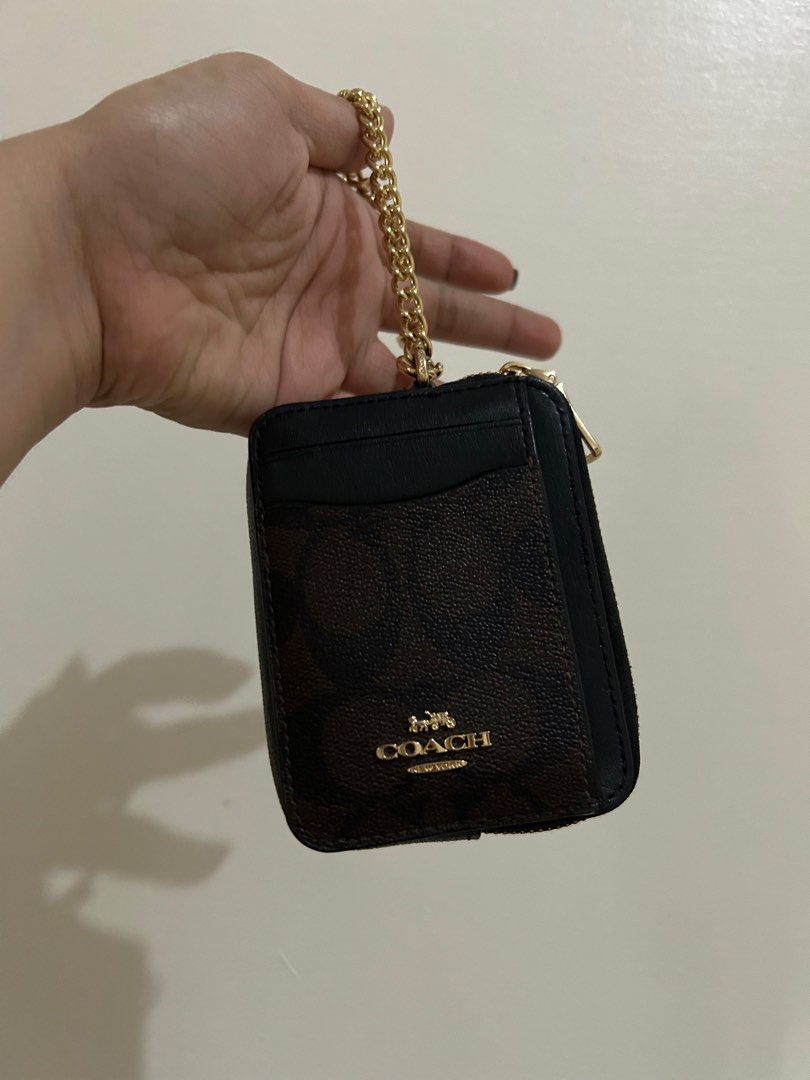 Coach Pennie zip card case with tag