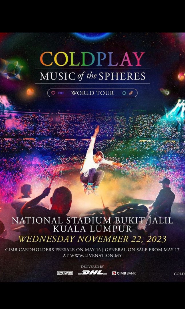 Coldplay ticket, Tickets & Vouchers, Event Tickets on Carousell