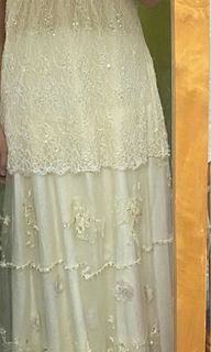 Dainty shinny pastel dress long gown