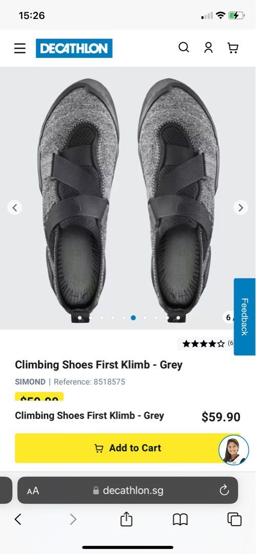 Decathlon bouldering shoes size 43, Sports Equipment, Other Sports