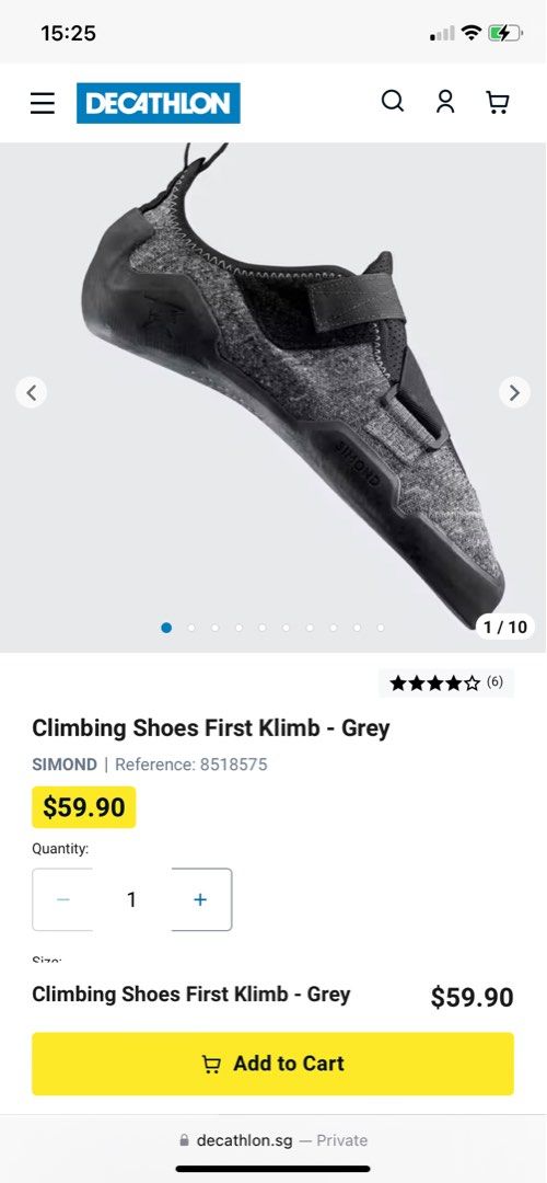 Decathlon bouldering shoes size 43, Sports Equipment, Other Sports