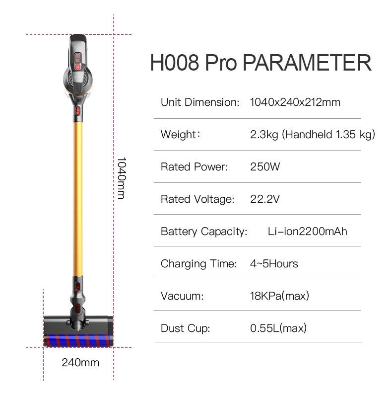 Dibea H008 Pro Cordless Vacuum Cleaner