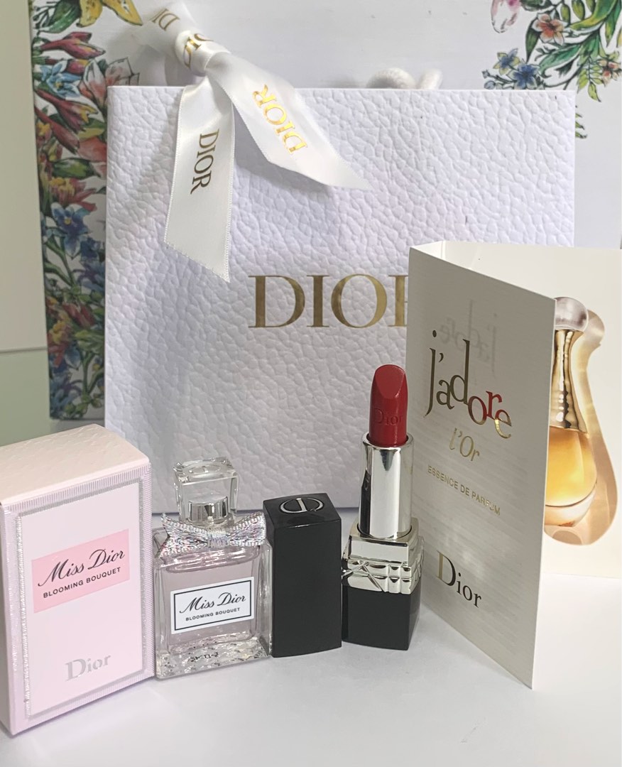 Dior Perfume Miniature, Mini Lipstick and Jadore EDP Vial Set, Beauty