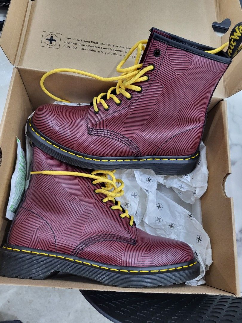 Dr. martens 1460 best sale geo stripe in oxblood